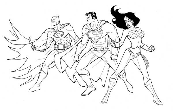 Dibujo para colorear: Wonder Woman (Superhéroes) #74665 - Dibujos para Colorear e Imprimir Gratis