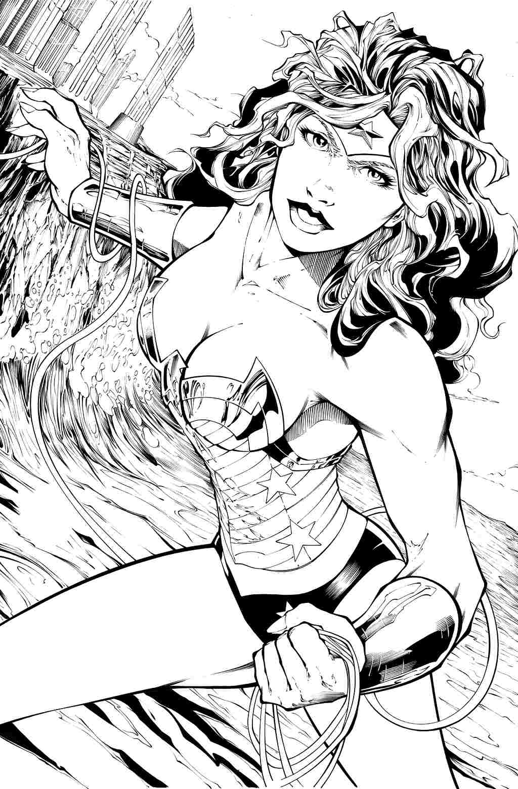 Dibujo para colorear: Wonder Woman (Superhéroes) #74691 - Dibujos para Colorear e Imprimir Gratis