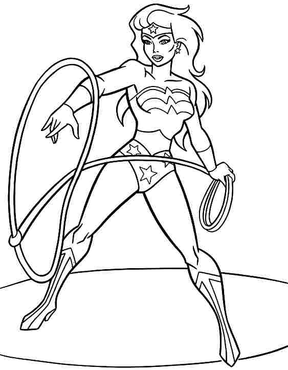 Dibujo para colorear: Wonder Woman (Superhéroes) #74708 - Dibujos para Colorear e Imprimir Gratis