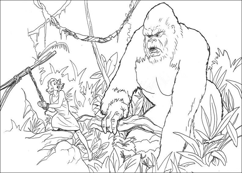 Dibujo para colorear: King Kong (Supervillanos) #79138 - Dibujos para Colorear e Imprimir Gratis