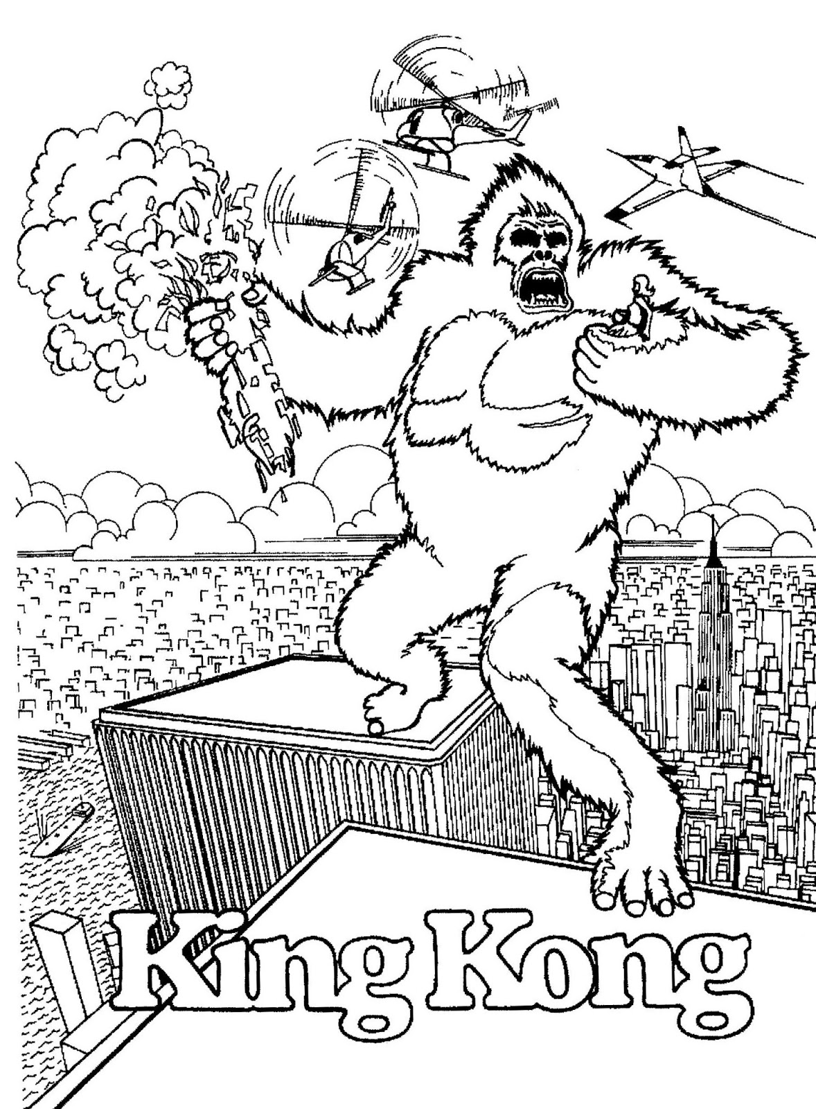 Dibujo para colorear: King Kong (Supervillanos) #79188 - Dibujos para Colorear e Imprimir Gratis