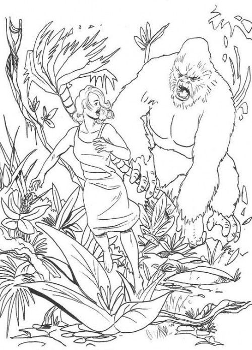 Dibujo para colorear: King Kong (Supervillanos) #79209 - Dibujos para Colorear e Imprimir Gratis