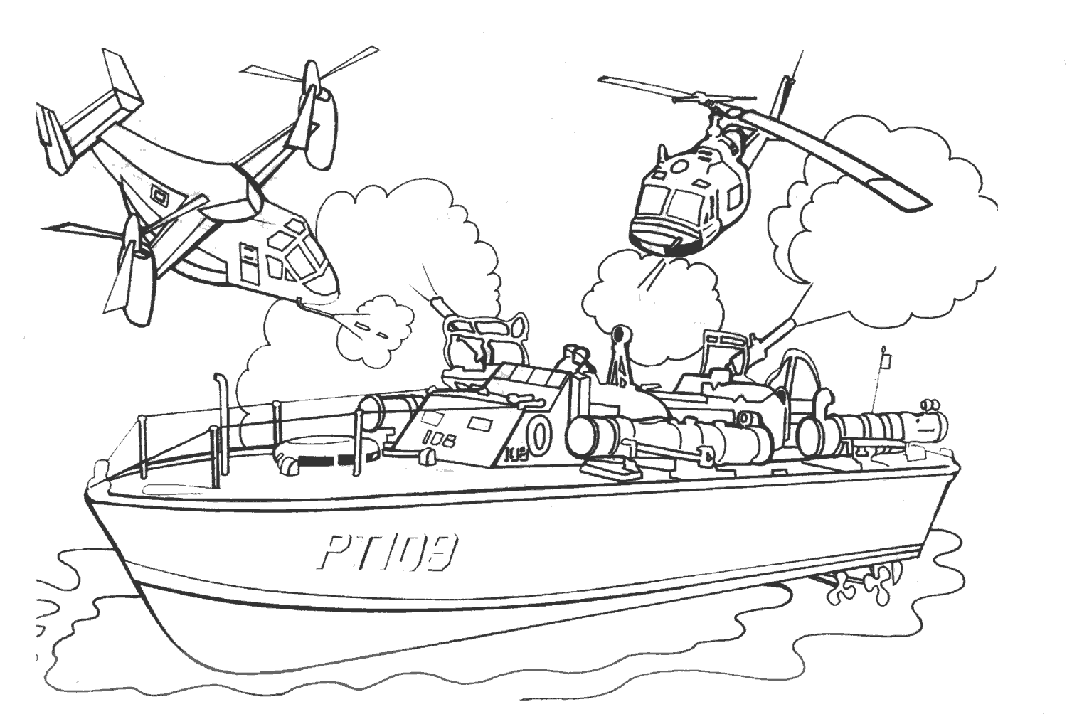 Dibujo para colorear: Aircraft carrier (Transporte) #137962 - Dibujos para Colorear e Imprimir Gratis