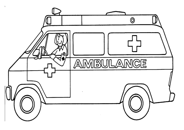 Dibujo para colorear: Ambulance (Transporte) #136750 - Dibujos para Colorear e Imprimir Gratis