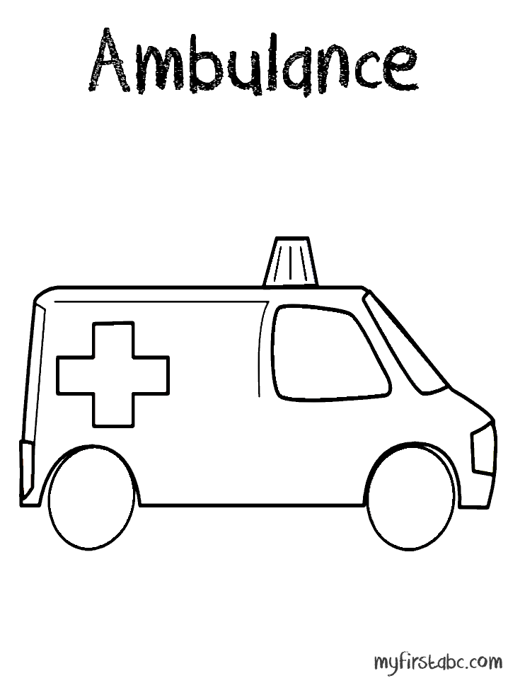 Dibujo para colorear: Ambulance (Transporte) #136761 - Dibujos para Colorear e Imprimir Gratis