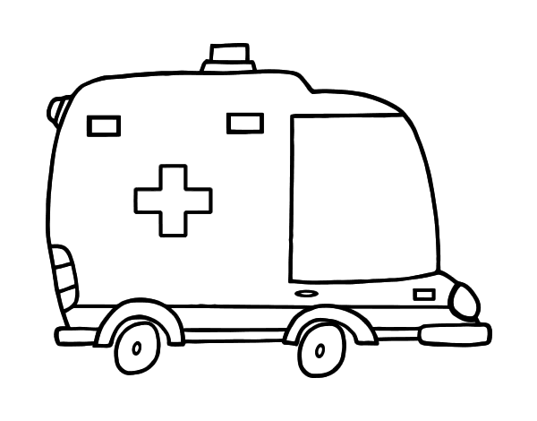 Dibujo para colorear: Ambulance (Transporte) #136770 - Dibujos para Colorear e Imprimir Gratis