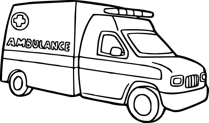 Dibujo para colorear: Ambulance (Transporte) #136775 - Dibujos para Colorear e Imprimir Gratis