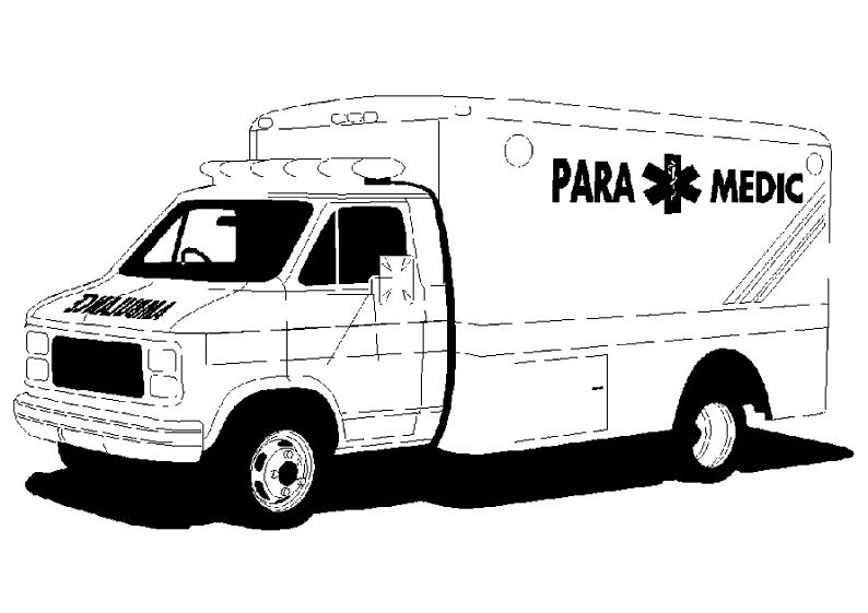 Dibujo para colorear: Ambulance (Transporte) #136781 - Dibujos para Colorear e Imprimir Gratis