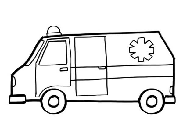Dibujo para colorear: Ambulance (Transporte) #136792 - Dibujos para Colorear e Imprimir Gratis