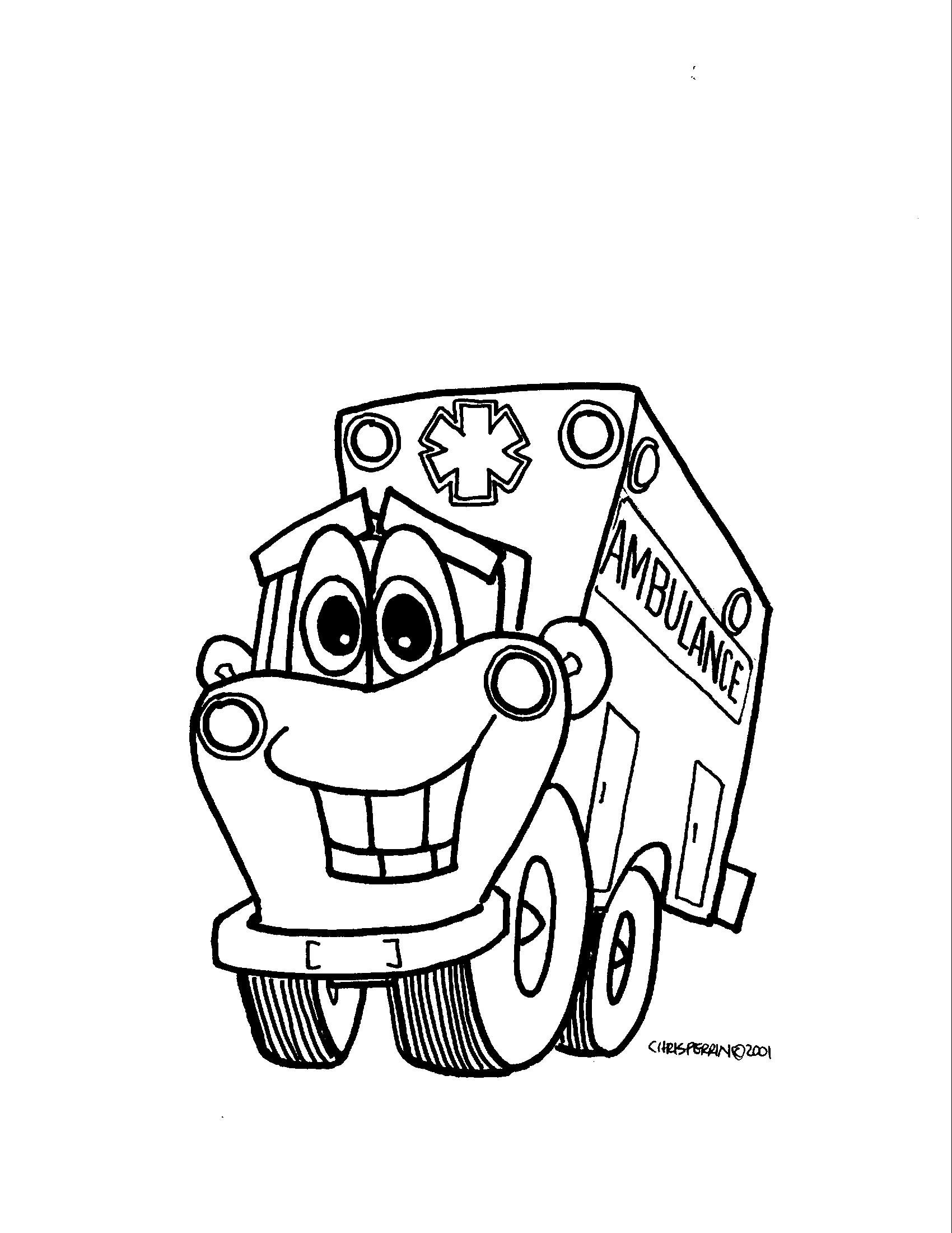Dibujo para colorear: Ambulance (Transporte) #136810 - Dibujos para Colorear e Imprimir Gratis