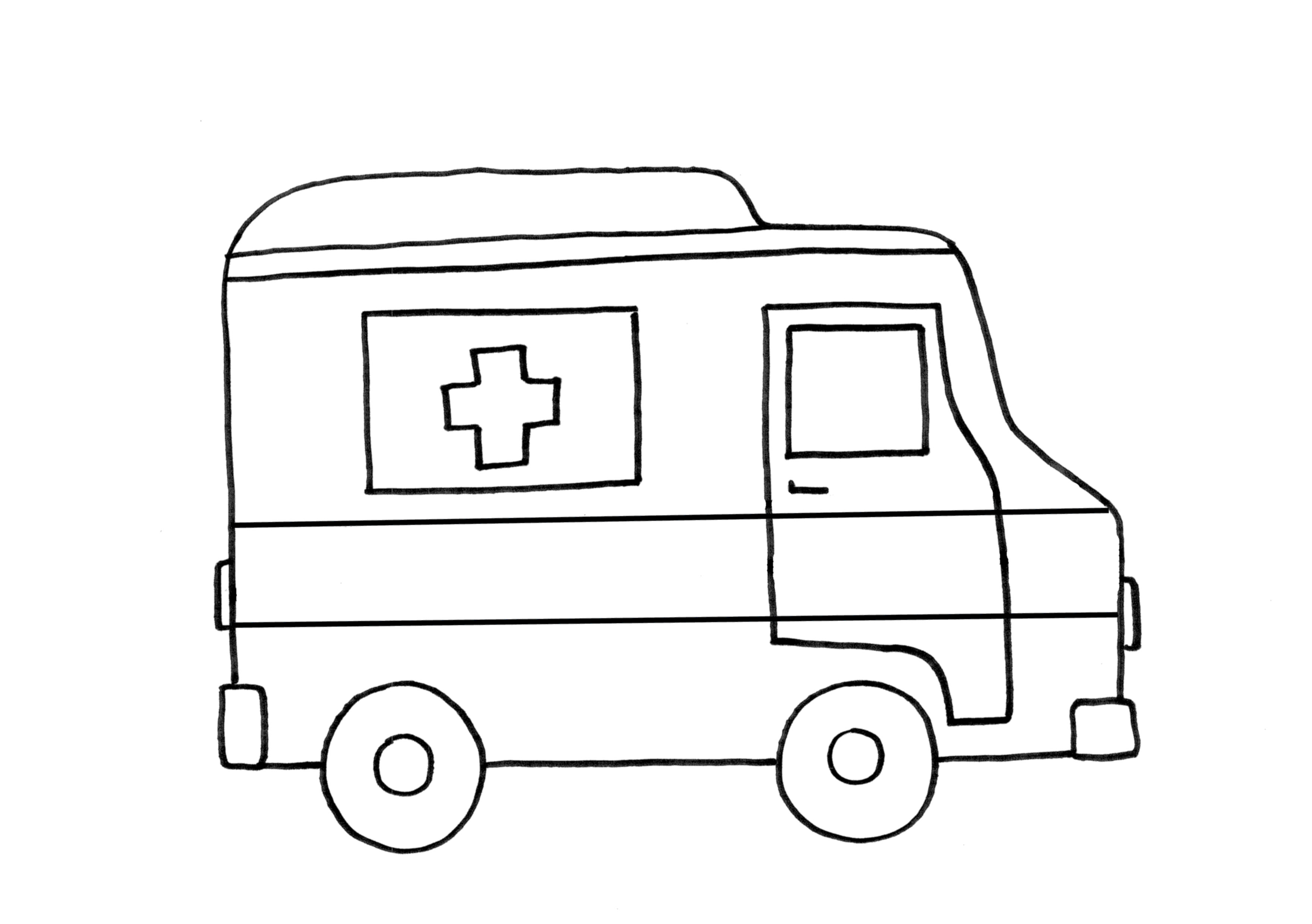 Dibujo para colorear: Ambulance (Transporte) #136833 - Dibujos para Colorear e Imprimir Gratis
