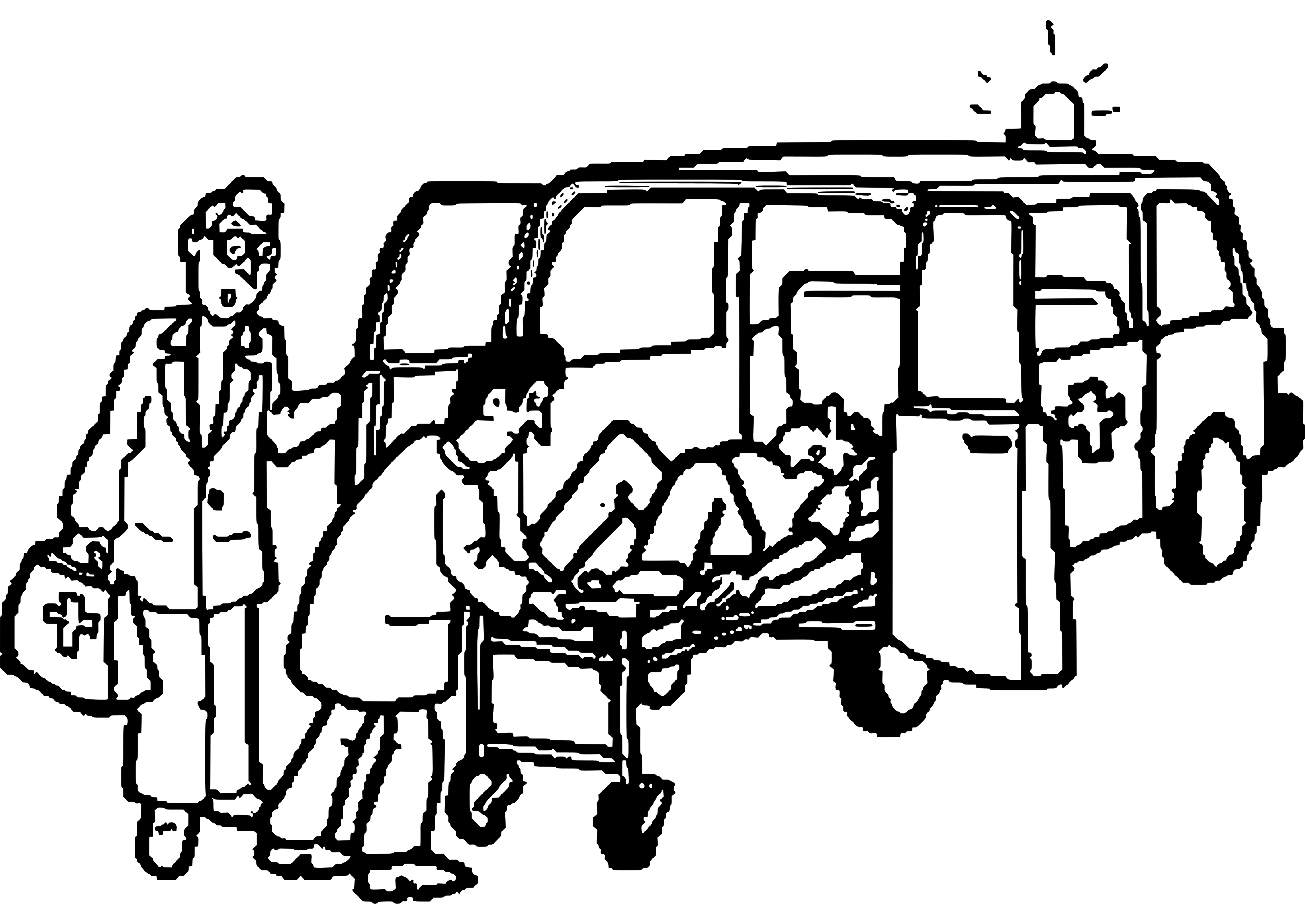 Dibujo para colorear: Ambulance (Transporte) #136856 - Dibujos para Colorear e Imprimir Gratis