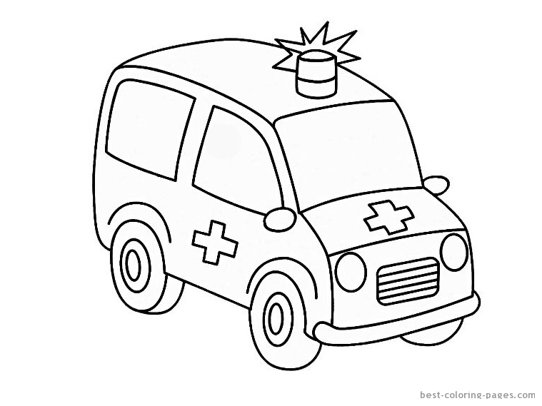 Dibujo para colorear: Ambulance (Transporte) #136860 - Dibujos para Colorear e Imprimir Gratis