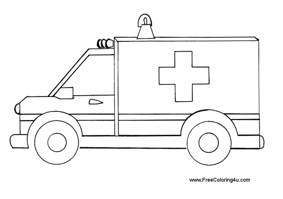 Dibujo para colorear: Ambulance (Transporte) #136874 - Dibujos para Colorear e Imprimir Gratis