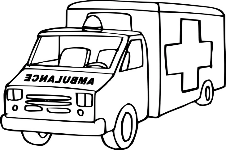 Dibujo para colorear: Ambulancia (Transporte) #136753 - Dibujos para Colorear e Imprimir Gratis