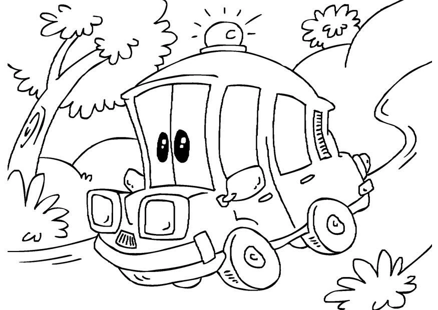 Dibujo para colorear: Ambulancia (Transporte) #136759 - Dibujos para Colorear e Imprimir Gratis