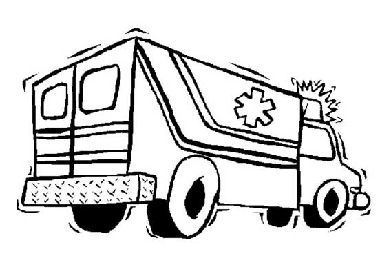 Dibujo para colorear: Ambulancia (Transporte) #136768 - Dibujos para Colorear e Imprimir Gratis