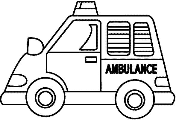 Dibujo gratuito Ambulancia #184121 de la coleccion Transporte para imprimir