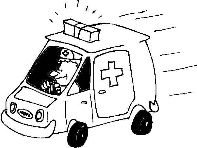 Dibujo gratuito Ambulancia #184148 de la coleccion Transporte para imprimir