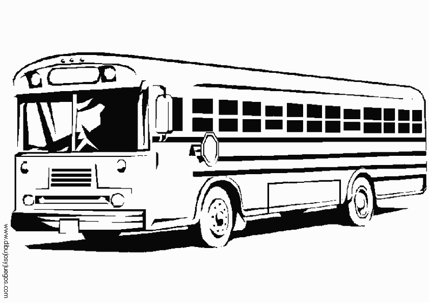 Dibujo para colorear: Autobús (Transporte) #135375 - Dibujos para Colorear e Imprimir Gratis