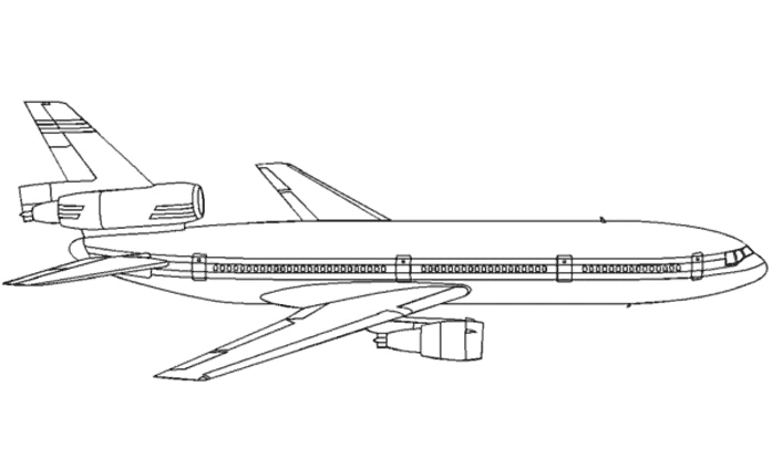 Dibujo gratuito Avión #134844 de la coleccion Transporte para imprimir