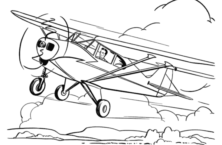 Dibujo gratuito Avión #134864 de la coleccion Transporte para imprimir