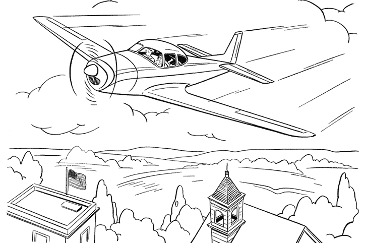 Dibujo gratuito Avión #134897 de la coleccion Transporte para imprimir