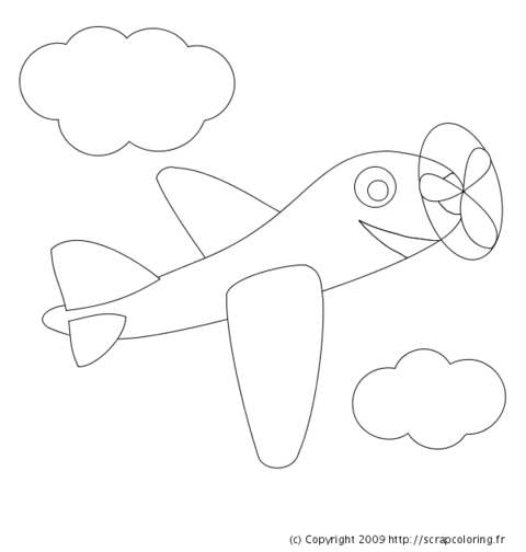 Dibujo gratuito Avión #134905 de la coleccion Transporte para imprimir