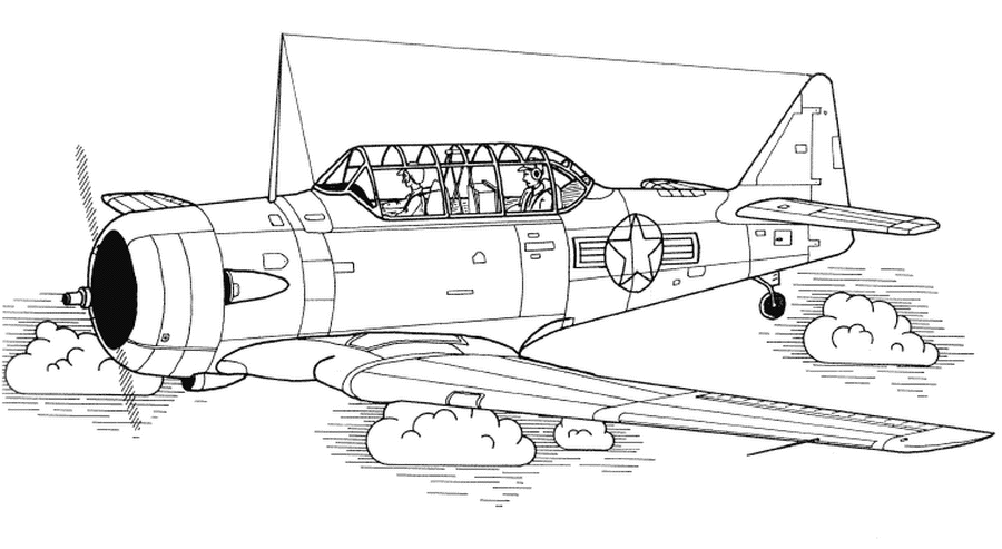 Dibujo para colorear: Aviones de Guerra (Transporte) #141090 - Dibujos para Colorear e Imprimir Gratis