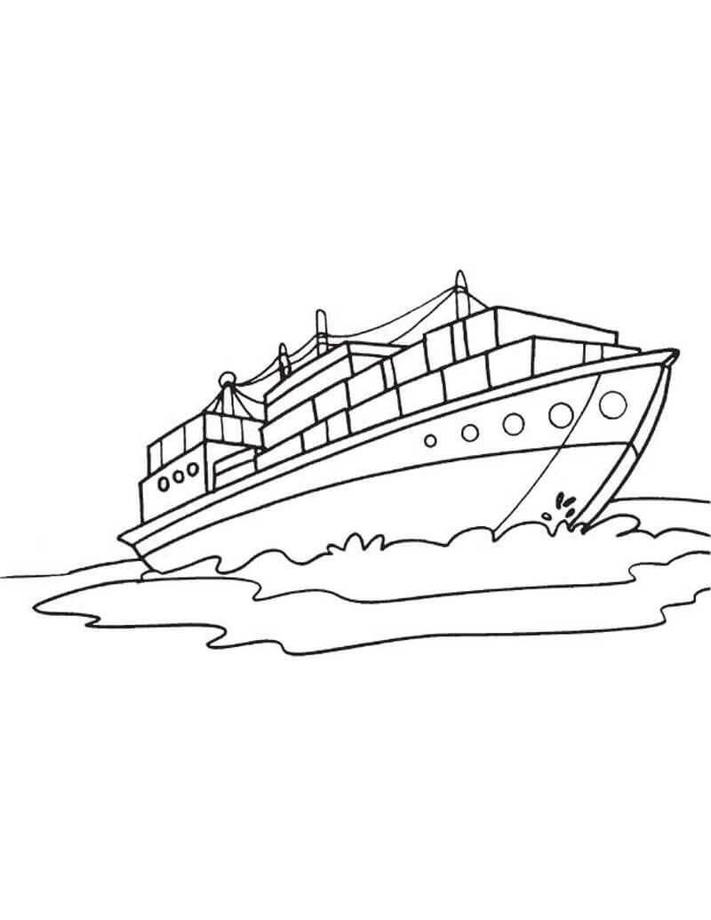 Dibujo para colorear: Barcos y Navíos (Transporte) #171597 - Dibujos para Colorear e Imprimir Gratis