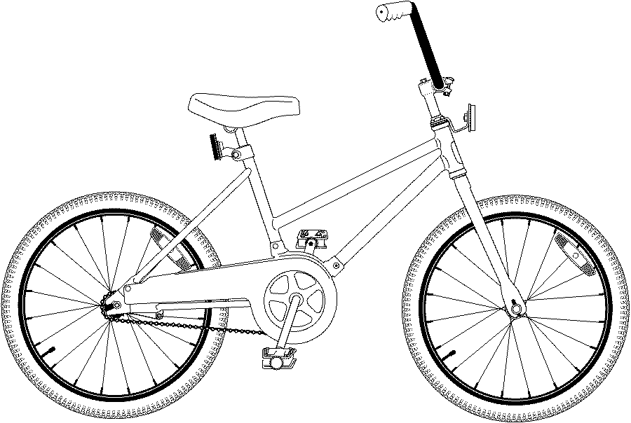 Dibujo para colorear: Bike / Bicycle (Transporte) #136971 - Dibujos para Colorear e Imprimir Gratis