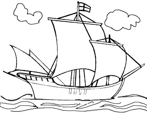 Dibujo para colorear: Boat / Ship (Transporte) #137453 - Dibujos para Colorear e Imprimir Gratis