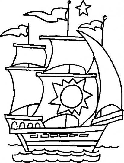Dibujo para colorear: Boat / Ship (Transporte) #137460 - Dibujos para Colorear e Imprimir Gratis