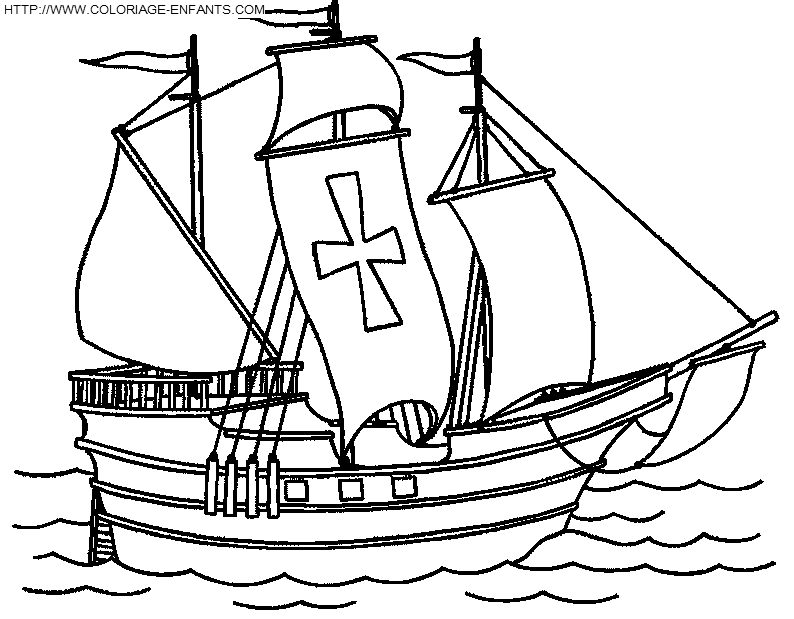 Dibujo para colorear: Boat / Ship (Transporte) #137476 - Dibujos para Colorear e Imprimir Gratis