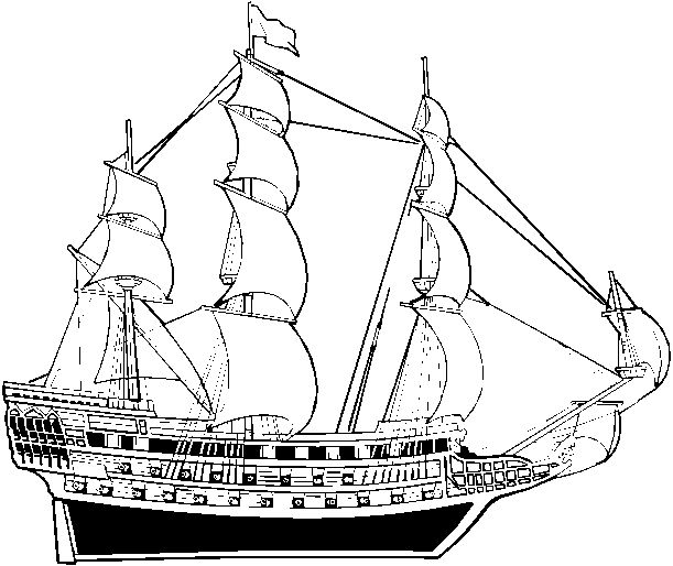 Dibujo para colorear: Boat / Ship (Transporte) #137513 - Dibujos para Colorear e Imprimir Gratis