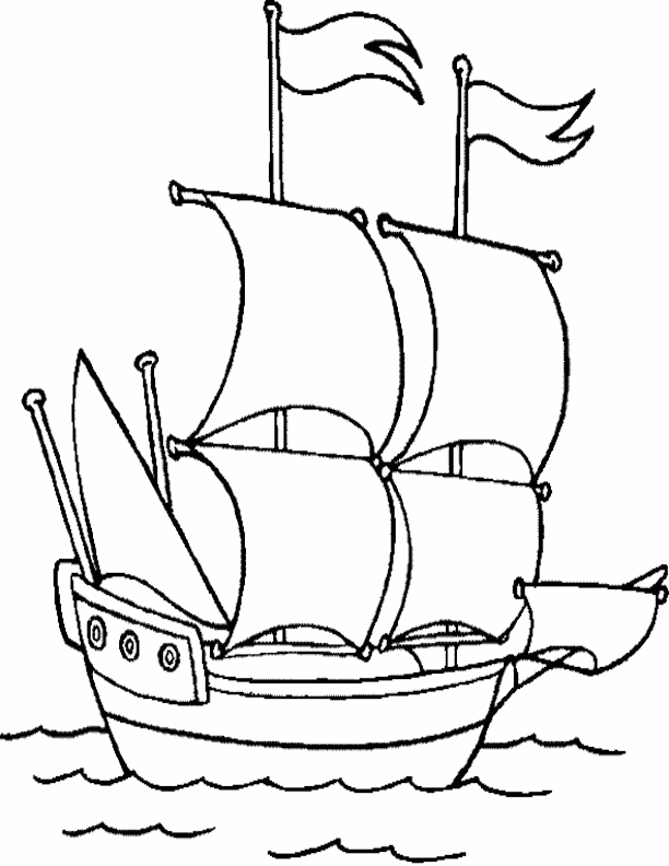 Dibujo para colorear: Boat / Ship (Transporte) #137554 - Dibujos para Colorear e Imprimir Gratis