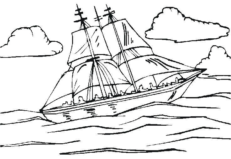 Dibujo para colorear: Boat / Ship (Transporte) #137648 - Dibujos para Colorear e Imprimir Gratis