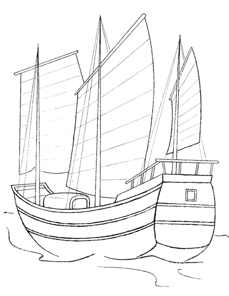 Dibujo para colorear: Boat / Ship (Transporte) #137657 - Dibujos para Colorear e Imprimir Gratis