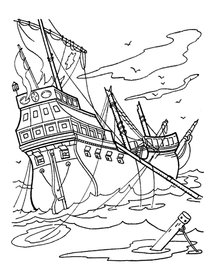 Dibujo para colorear: Boat / Ship (Transporte) #137684 - Dibujos para Colorear e Imprimir Gratis