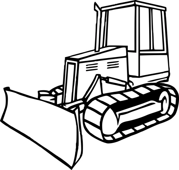 Dibujo gratuito Bulldozer / Pala Mecánica #141679 de la coleccion Transporte para imprimir
