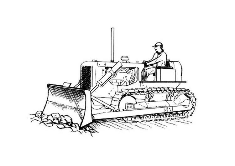 Dibujo gratuito Bulldozer / Pala Mecánica #141687 de la coleccion Transporte para imprimir