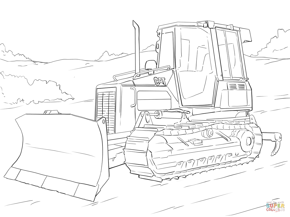 Dibujo gratuito Bulldozer / Pala Mecánica #141697 de la coleccion Transporte para imprimir