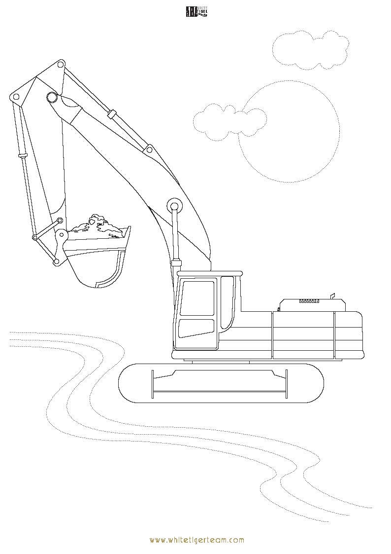 Dibujo gratuito Bulldozer / Pala Mecánica #141789 de la coleccion Transporte para imprimir