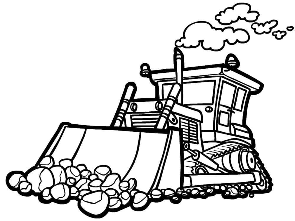 Dibujo gratuito Bulldozer / Pala Mecánica #204518 de la coleccion Transporte para imprimir