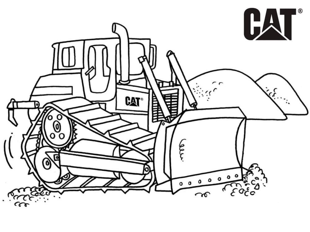 Dibujo gratuito Bulldozer / Pala Mecánica #204520 de la coleccion Transporte para imprimir