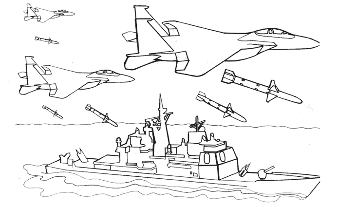 Dibujo gratuito Buque de Guerra #138534 de la coleccion Transporte para imprimir