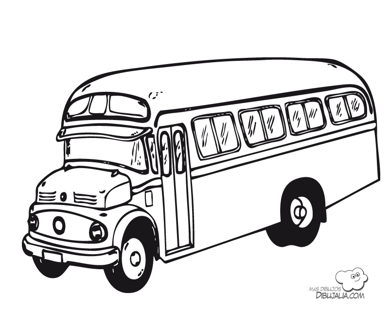 Dibujos de Bus #135297 (Transporte) para colorear y pintar – Páginas para  imprimir