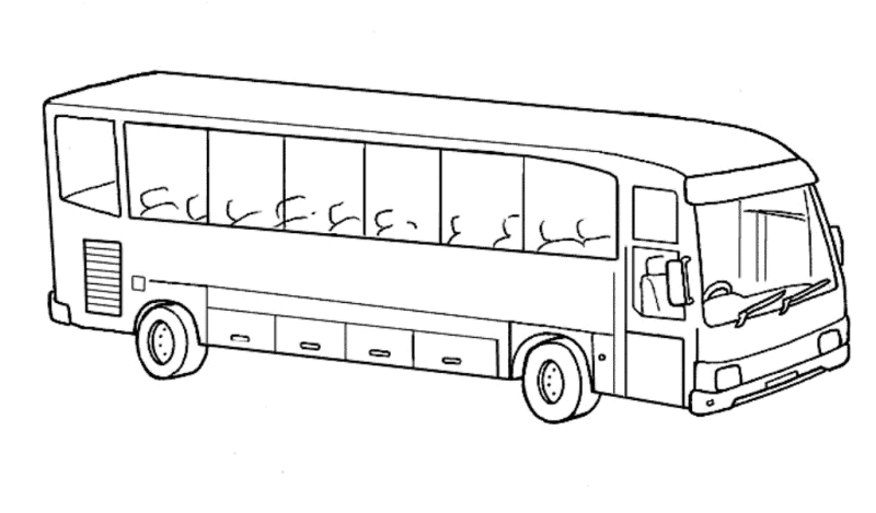 Dibujo para colorear: Bus (Transporte) #135300 - Dibujos para Colorear e Imprimir Gratis