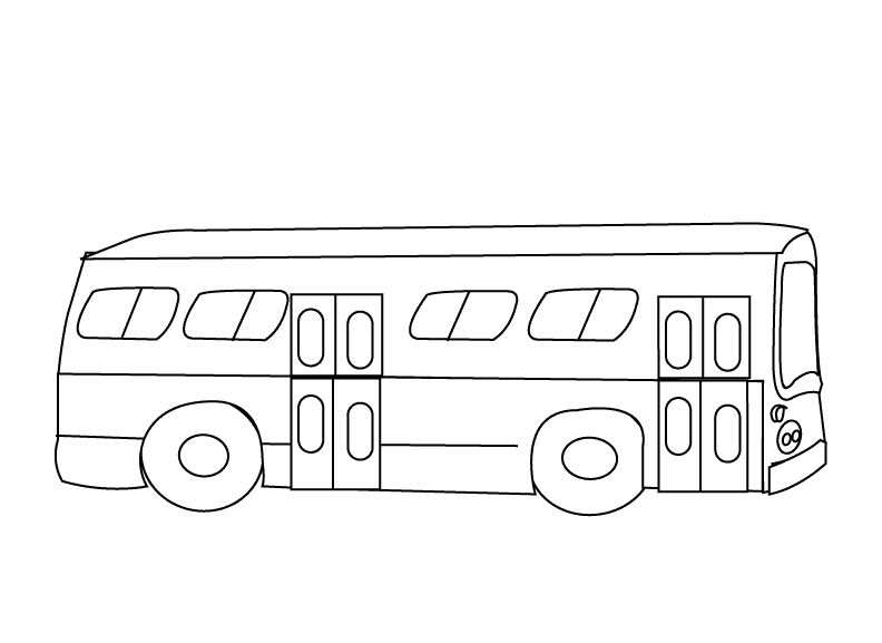 Dibujo para colorear: Bus (Transporte) #135301 - Dibujos para Colorear e Imprimir Gratis