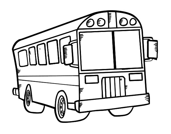 Dibujos de Bus (Transporte) para colorear – Páginas imprimibles gratis